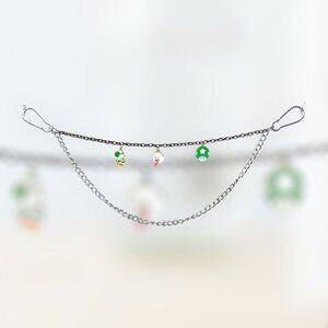 Y2K Double Pants Chain with Cartoon Charms - Dino - Ghost - Shroom